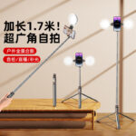 Selfie stick/Tripod stand with 2 lights
