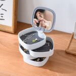 Jewelry storage with mirror