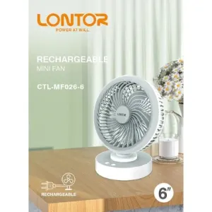 Rechargeable table fan Lontor ctl-mf026-6