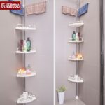Toilet corner pole rack
