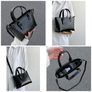 Small glossy black bag