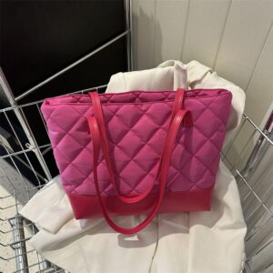A puffy tote bag
